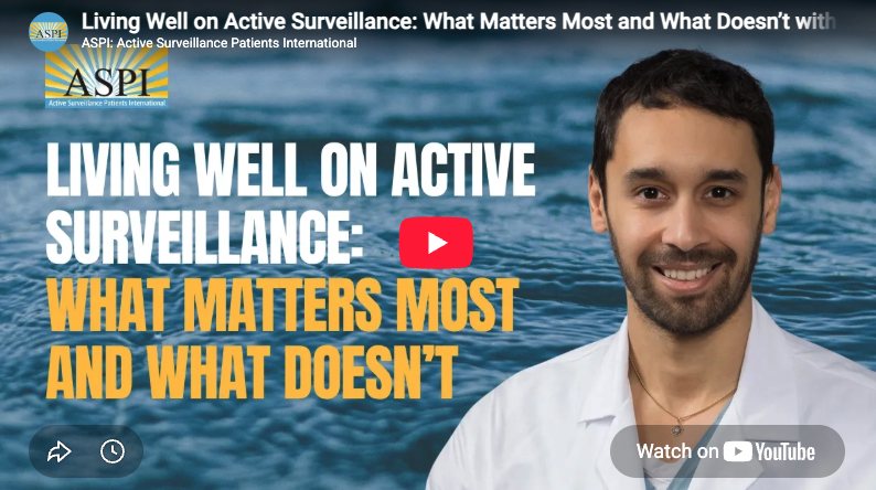 Dr. Weiner presenting Living Well on Active Surveillance for Active Surveillance Patients International
